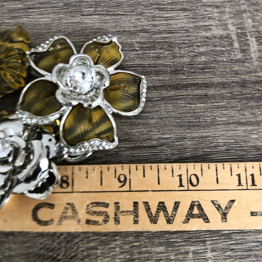 Vtg Chunky Floral Bib Necklace - Picture 11 of 16
